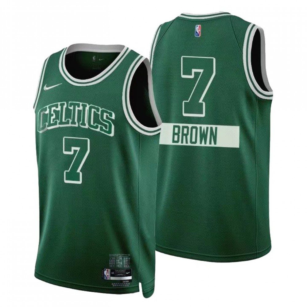 Men's Boston Celtics Jaylen Brown #7 Green 2021/22 Swingman Jersey - City Edition-Pro Kit Vault | Brand New 26/27 Sports Jerseys